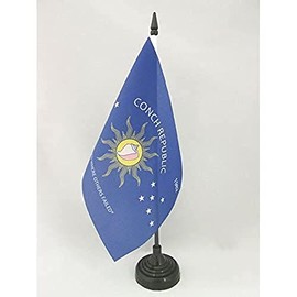 AZ FLAG CONCH REPUBLIC TABLE FLAG 5'' x 8'' - CONCH REPUBLIC DESK FLAG 21 x 14 cm - Black plastic stick and base