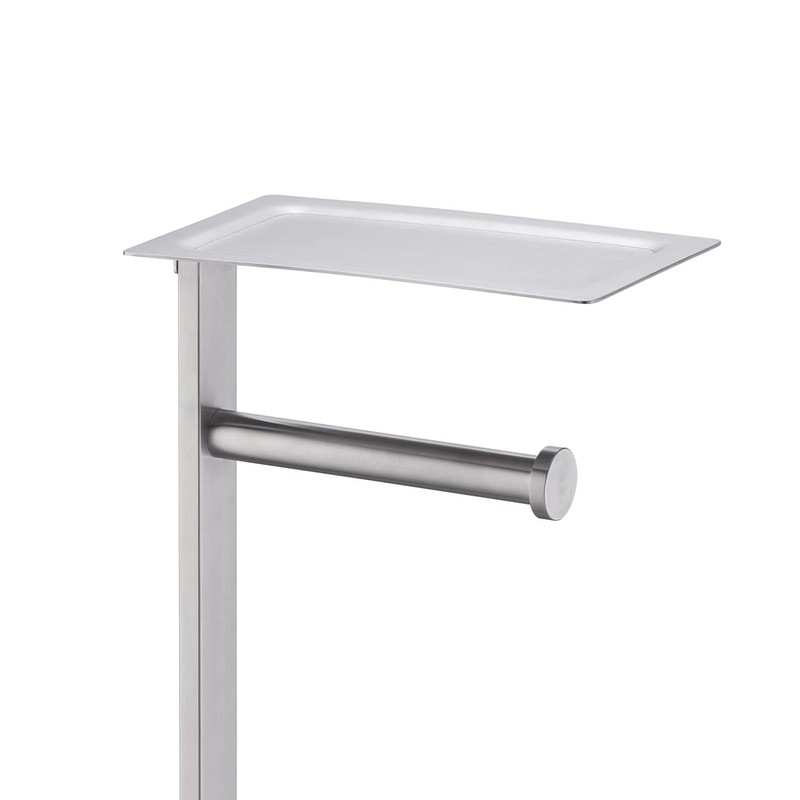 Miyili Bathroom Lavatory Toilet Tissue Roll Holder Stainless Steel Freestanding