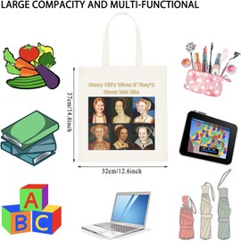 JTOUK Six Queen Inspired Tote Bag Broadway Music Gift Story Lover Gift, Wives Tote EU