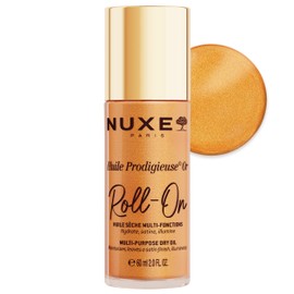 Nuxe Huile Prodigieuse Shimmer Dry Oil Roll-On With 7 Botanical Oils for Radiant Glow & Hydration for Face, Body & Hair, 2 Fl Oz