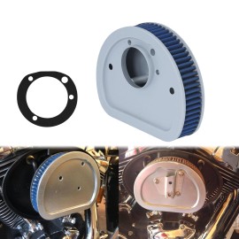 HDBUBALUS Blue Air Cleaner Intake Filter Element For Harley Touring 2000-07 Softail 00-15