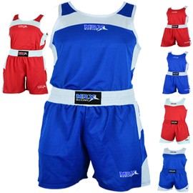 MRX BOXING & FITNESS Uniforme De Competición De Boxeo Mrx Para Hombre, Camiseta Y Calzoncillos Para Entrenamiento De Mma, Muay Thai, Lucha En Jaula, Kickboxing, Ropa Azul