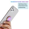 lenoup Rainbow Cell Phone Ring Stand Holder,Multicolor Ring Grip Kickstand,Iridescent