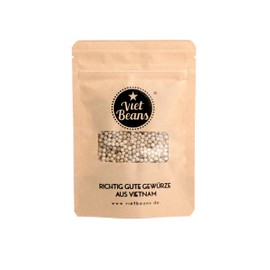 Phú Quốc White Pepper, Whole Peppercorns White for Pepper Mill, High-Quality Island Pepper, Hand-Picked Specialty Pepper, 50 g