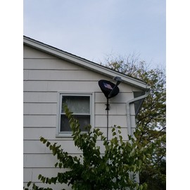 Dish Cover for Round or Elliptical Dish - USA Flag on Black - The Dish Hoodie