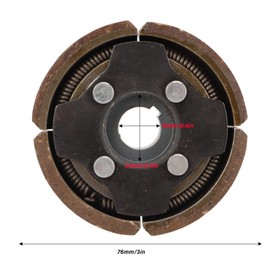 Aramox 76Mm 4-Stroke Freewheel Clutch Slotted Clutch For 4-Stroke 49Cc Motorized Gas Engine