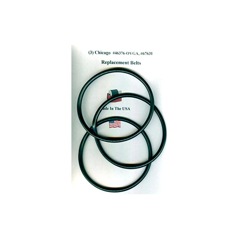 Replacement Drive Belts for Chicago #67631 Rock Tumbler- 3 Pack