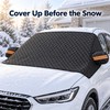 Car Windshield Cover for Ice and Snow - Black Front