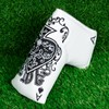 Golf Putter Blade Club Head Cover Pingtype Magnetic White PU