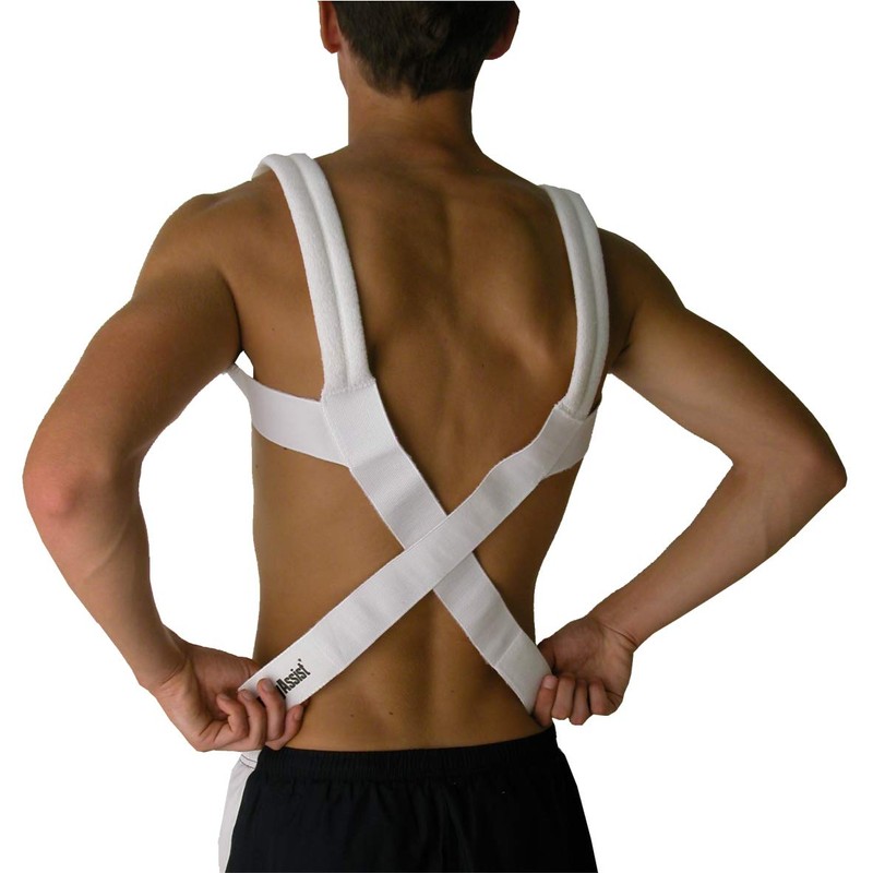 Posture Support Shoulder Brace for Back Alignment, White, Small