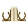Huntley Horse Shoe Bookends, Pair, Brass Antique Finish