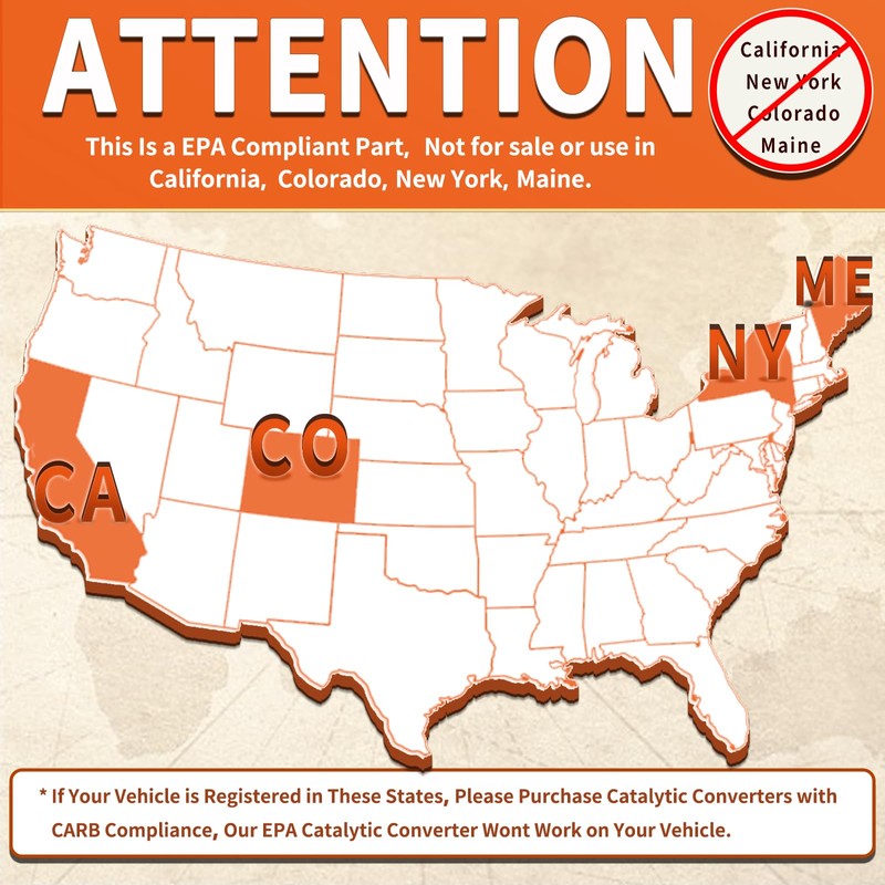 SAROTIN Catalytic Converter Compatible with Ford E-150, E-250, E-350 Super