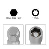 uxcell 2 Pcs 1/4" Quick-Change Hex Shank 11mm Magnetic Nut