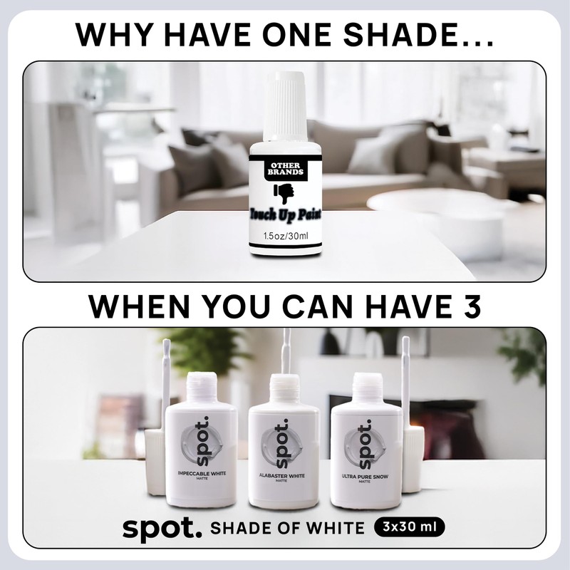 spot. Touch-Up Paint | Matte Finish for Cabinets, Walls, Doors