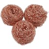 Recyclable Wire Metal Copper Scourer Pads 3 Pack - Spiral
