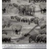 Soimoi Cotton Voile Fabric tree & elephant Animal Printed Craft