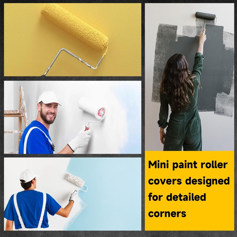 CONEHOY 600 Pcs 4 Inch Paint Roller Covers Mini Paint