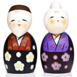 The Japanese Shop Large Happy Life Together Kokeshi Doll Set