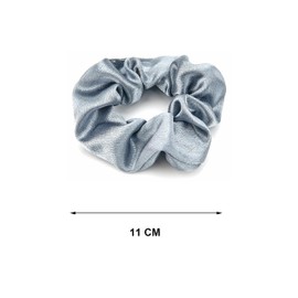 2 Pcs Scrunchies for Women, Soft Silk Scrunchies, Premium Satin Scrunchie Ponytail Holder, Hair Scrunchies for Women, Elastic Hair Ties for Long Fine & Thick Curly Hair Girls (Blue)