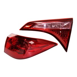 KarParts360 For Toyota Corolla 2017 2018 2019 Tail Lights Passenger Side, Inner And Outer | Set Of 2 | Clear & Red Lens | Replacement For TO2803135, TO2805131 | 8155002B10, 8158002A50