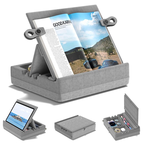 KDD Book Stand Holder for Reading, Multi-Angle Viewing Reading Pillow