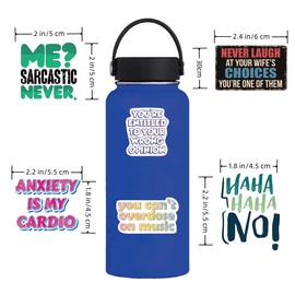 50 PCS Sarcastic Stickers,Funny Stickers for Adults,Snarky, Humorous Quotes Stickers for Water Bottle,Laptop,Phone,Hard Hat,Bumper,Gifts for Adult