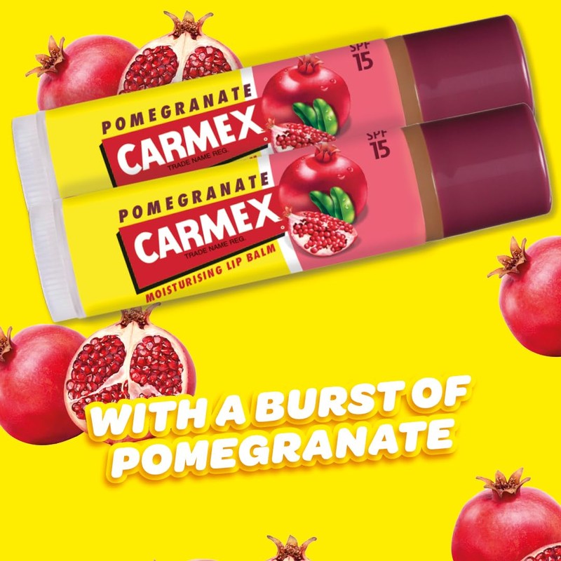 Carmex Pomegranate Click Stick Set Multipack With SPF 15 For
