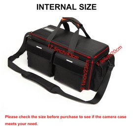 svatin Large Camera Shoulder Bag, Pressure proof &Waterproof DSLR SLR Mirrorless Gadget Case,Messenger Photography Accessories Storage Pouch for EX280 Z280(M)