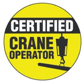 Oracal Certified Crane Operator Hard Hat Decal Hardhat Sticker Helmet Label H118 - Pk of 3 $1.69 ea