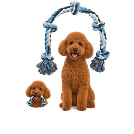 PUBAMALL Cuerdas de Juguete para Perros, Cuerda para Masticar Perros Grandes, Cuerda Indestructible de 5 Nudos de 86 cm de Largo