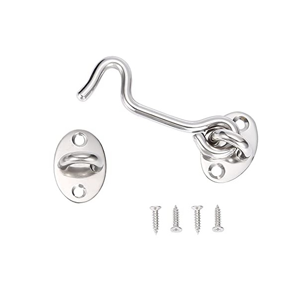 3 Inch Cabin Hook,Stainless Steel Hook and Eye Latch,Gate Hook