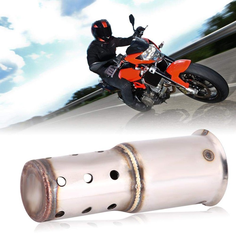Acouto 51mm Universal Motorcycle Exhaust Pipe Muffler Silencer Insert DB