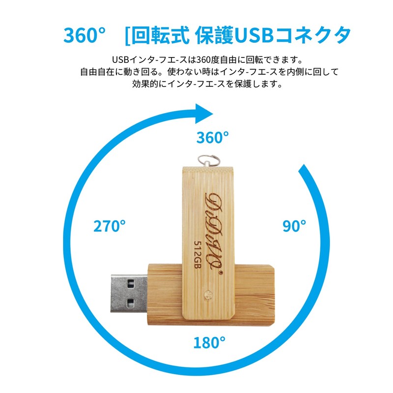 DIDIVO USB Flash Drive 512GB USB 2.0 Flash Drive Mini