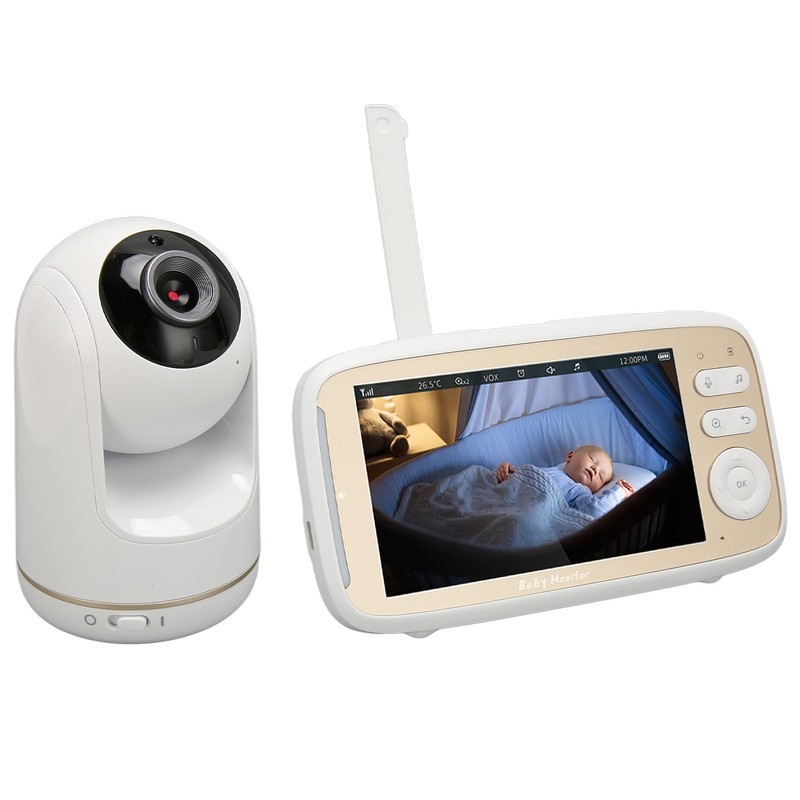 5in Baby Monitor with Camera and Audio Remote PTZ Night