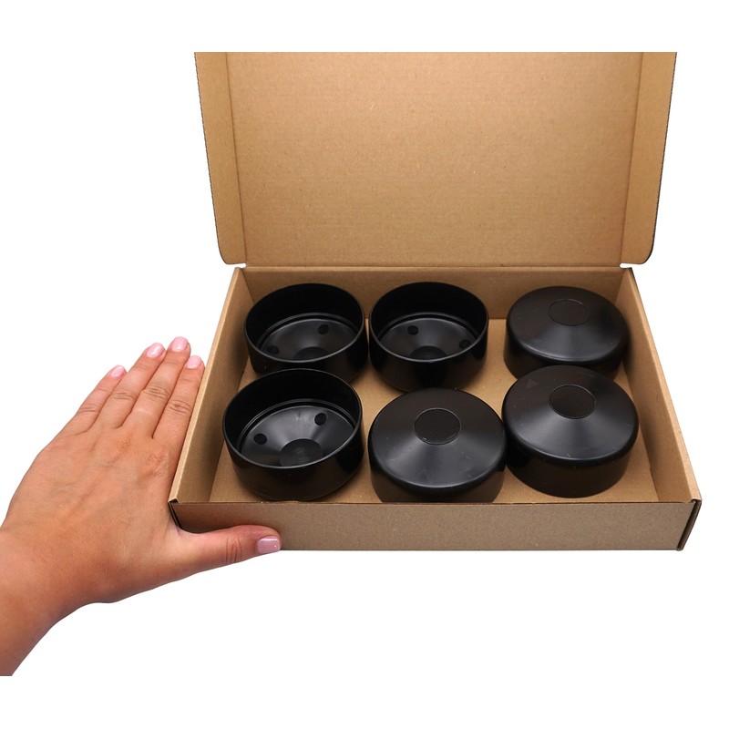 SKIR'CO Pack of 6 Fence Post Caps Round 76 mm