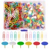 Wokape Coloured Vinyl Coated Thumb Clips & Paper Clip Kit,