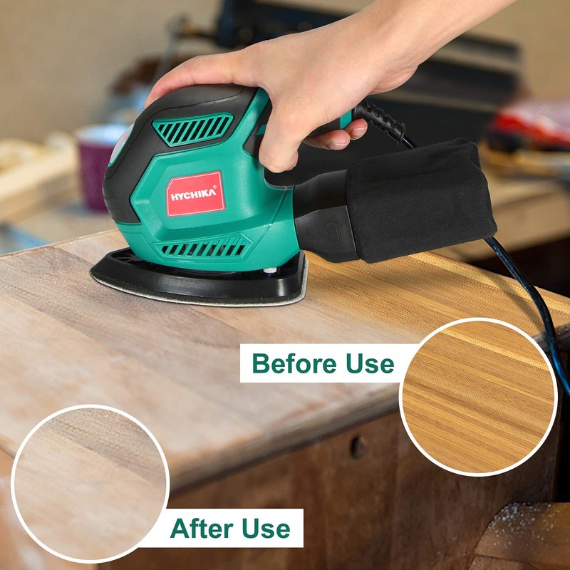 HYCHIKA Detail Sander, 14,000 OPM Compact Electric Sander Tool with