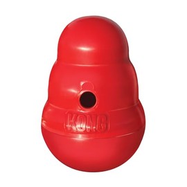 Kong Wobbler Juguete para Perro con Dispensador para Bocadillos, color Rojo, Grande