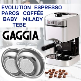 Coffee Filter Stainless Steel 1 Cup Diameter 68 mm Height 23.5 mm for Gaggia Suitable for All Models Coffee Strainer is Suitable as Portafilter Accessory MONTERAL