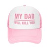 My dad Will Kill You Hat for Men Fashion Washed