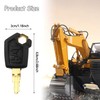 Yharnamite 10 Pcs Cat 5P8500 Equipment Key Set, Black Plastic