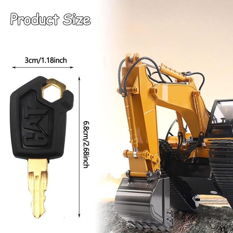 Yharnamite 10 Pcs Cat 5P8500 Equipment Key Set, Black Plastic