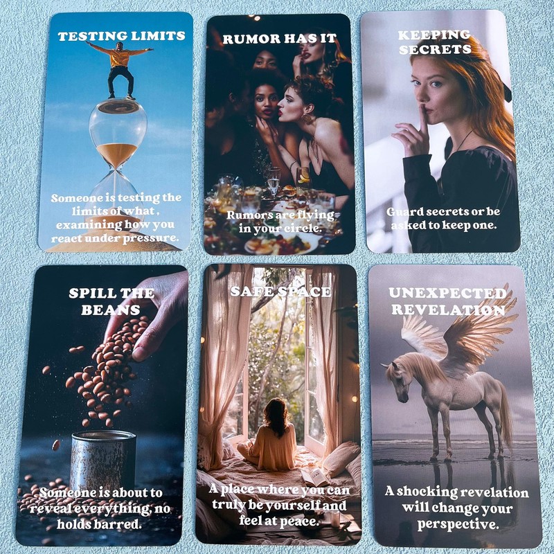 GZXINKE Spill Tea Oracle Deck, Relationships Oracle Cards, Life Oracle