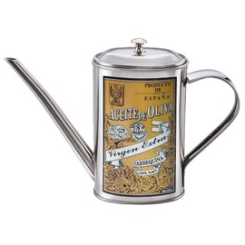 IBILI - 705105 - Arbequina Olive Oil Dispenser, Silver, 23 x 18 x 7 cm