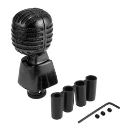 INFINAUTO Car Shift Knob, 12cm Universal for Automatic and Manual Vehicle Gear Shifter Knob with 4 Adapter Resin Black, 1 Set