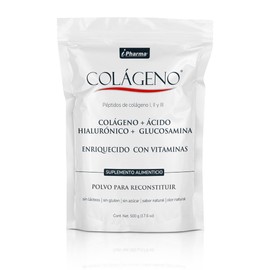 I PHARMA Péptidos bioactivos I,II y III de Colágeno + Ácido Hialurónico + Glucosamina con Vitaminas
