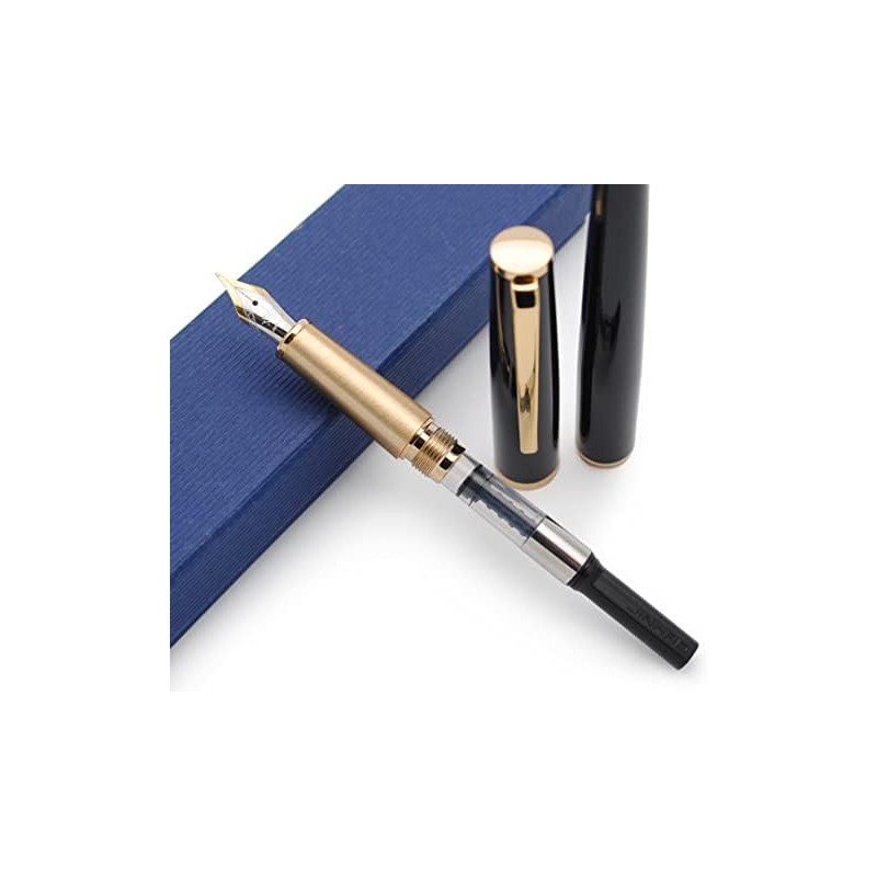 JINHAO 95 Series - Pluma estilográfica de metal (negro con