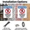 Forklift Access Only OSHA Notice Rigid Plastic Sign 10 Inch