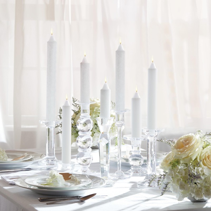 Root Candles 4-Count Unscented Dinner Candles Dripless Beeswax Enhanced Grecian