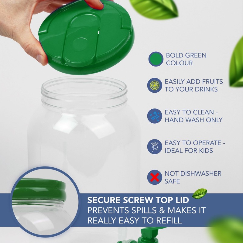 Heftman Plastic Drinks Dispenser with Tap 3 L - Pack